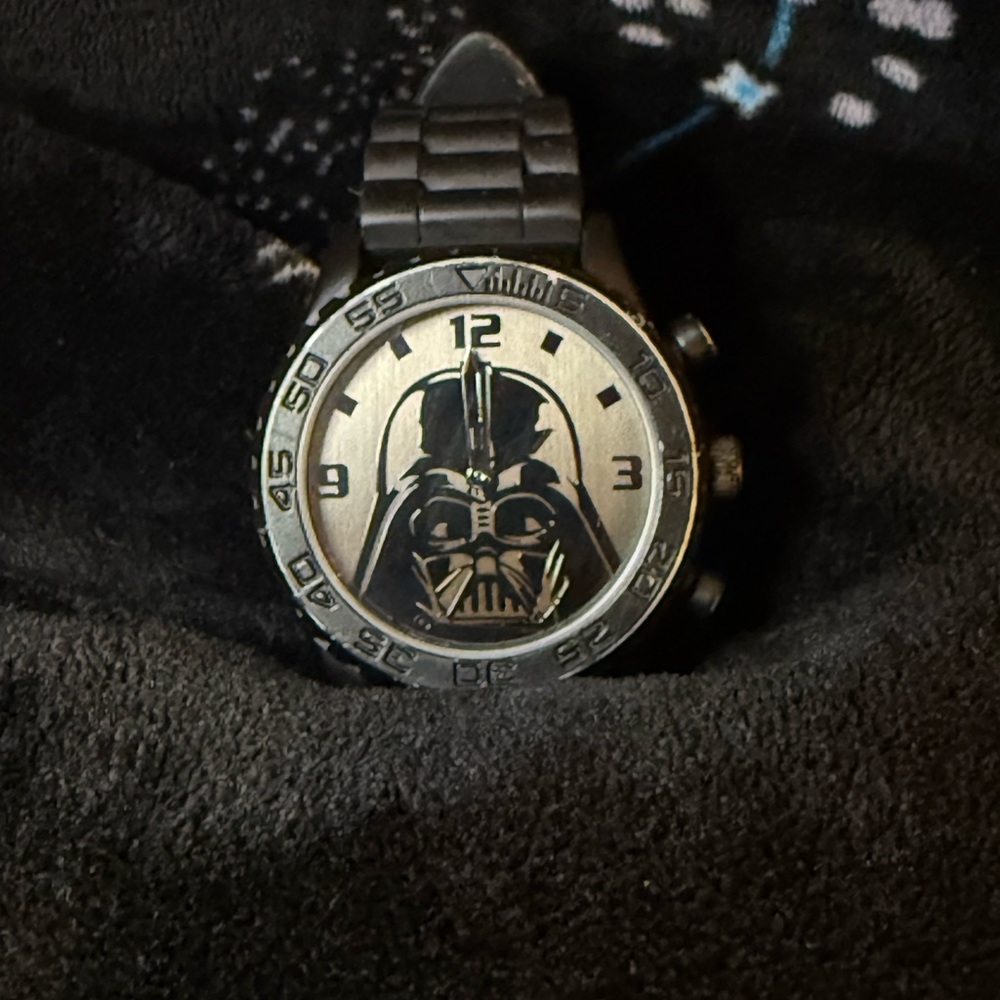 Star Wars Darth Vader Black Silicone & Stainless Steel Watch